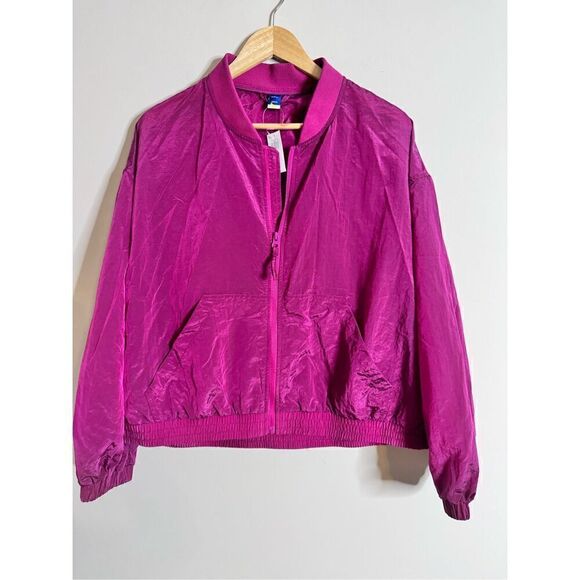 OLD NAVY Lightweight Cropped Nylon Jacket Flamingo Pink Size XL - Picture 1 of 6